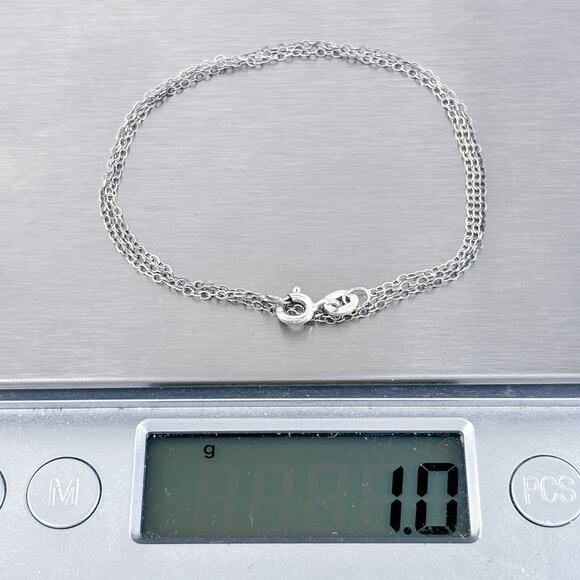 Vintage Sterling Silver 925 0.8mm Cable Chain Necklace 18" - Picture 3 of 3